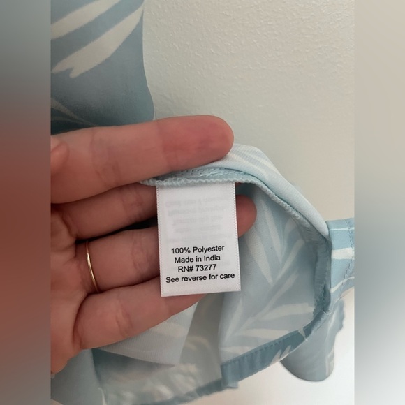 LC Lauren Conrad Satin Ruffle Chemise dress baby blue baby doll - Picture 8 of 12